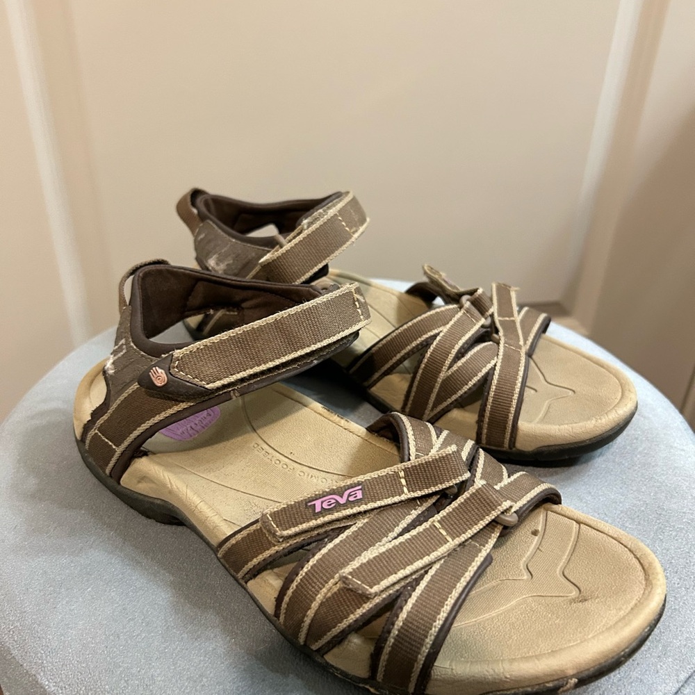 Teva Taupe Tirra Strappy Sandals - Picture 2 of 5